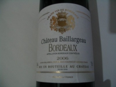 紅酒 法國(guó)波爾多AOC獲獎(jiǎng) 百樂(lè)古堡干紅葡萄酒--很不錯(cuò)的一支紅酒